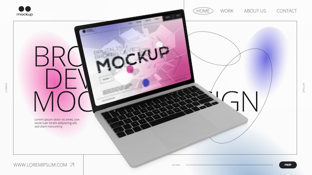 PSD design mockup del dispositivo rotto