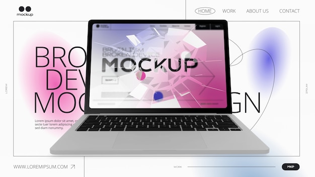 Design mockup del dispositivo rotto