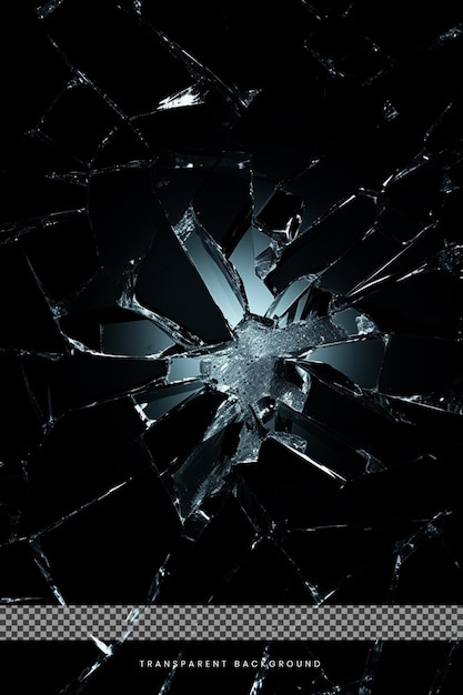 Broken glass 3d-stijl doorzichtige overlay