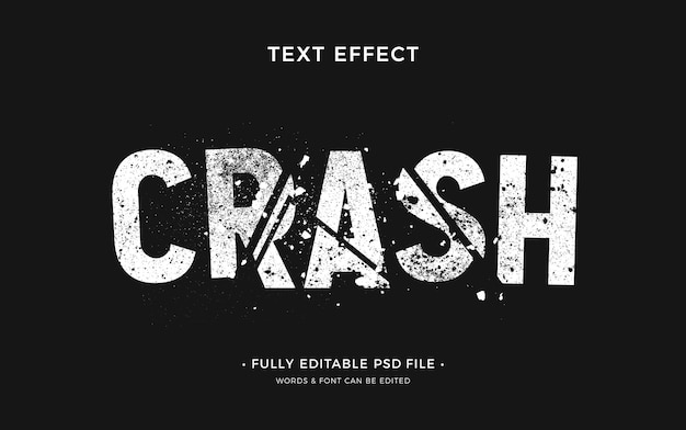 PSD broken glass text effect