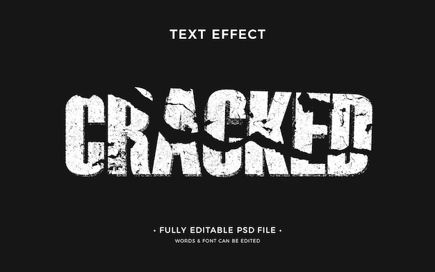 PSD broken glass text effect