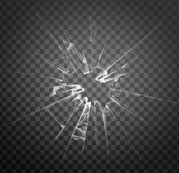 PSD broken glass with cracks abstract of cracked screen smartphone from shock