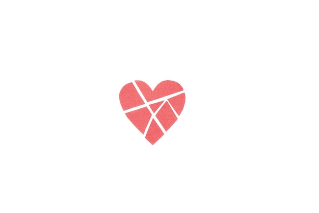 PSD broken heart isolated