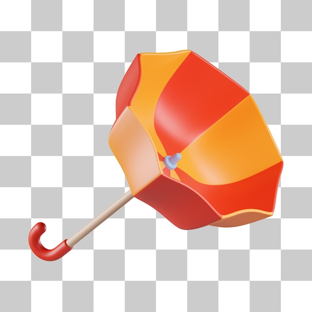 PSD icona 3d del parapioggia rotta