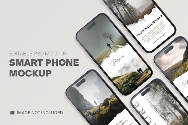 Mockup di smartphone rotto