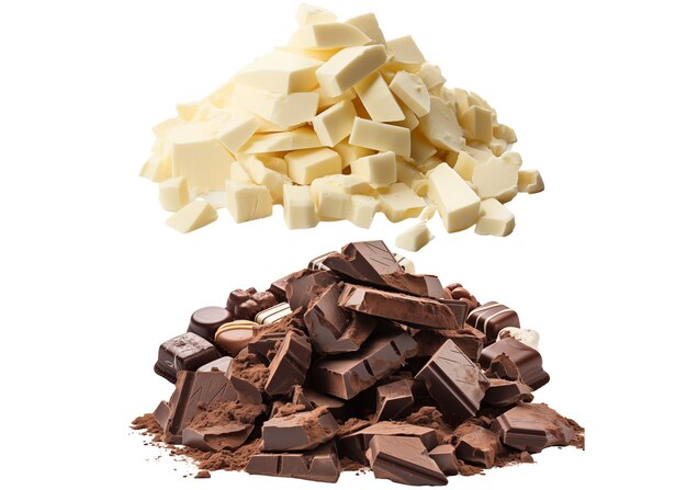 PSD broken white and dark chocolate psd