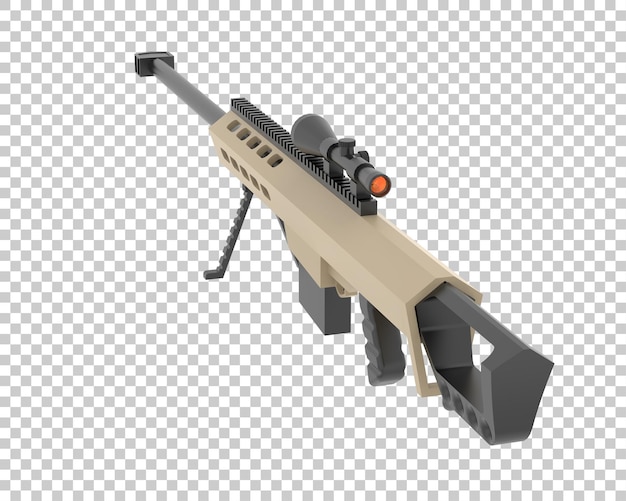 PSD broń palna na przezroczystym tle ilustracja renderowania 3d