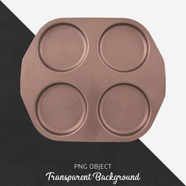 PSD bronze or brown pancake tray top view