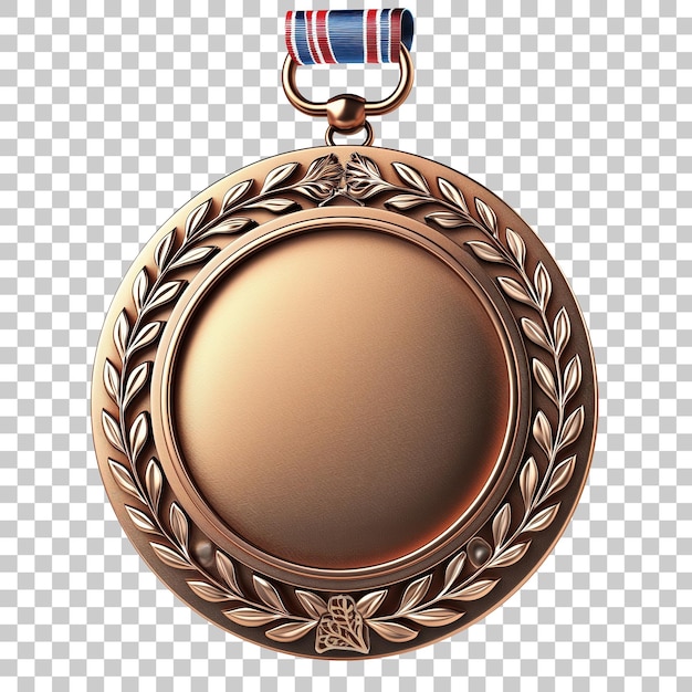 PSD bronze medal isolated on a transparent background