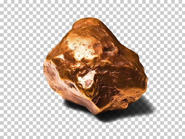 PSD bronze nugget isolated on transparent background png psd