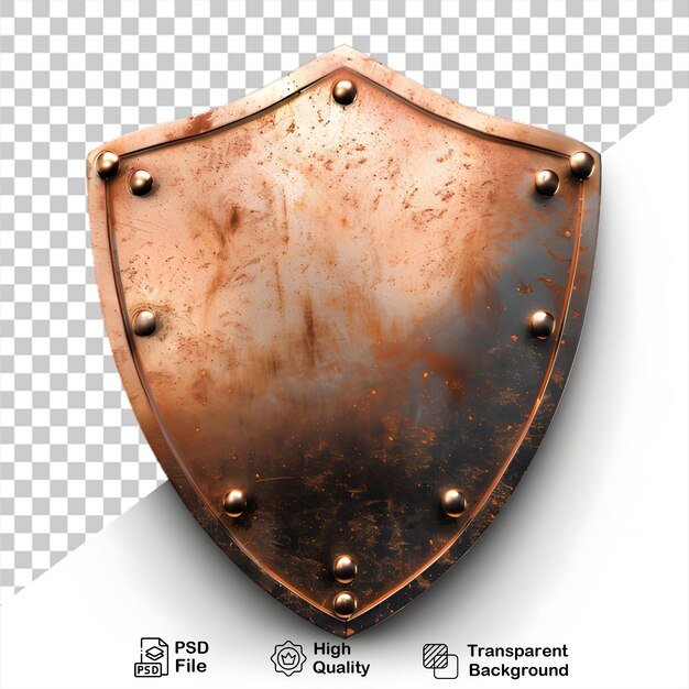 PSD bronze shield png no background