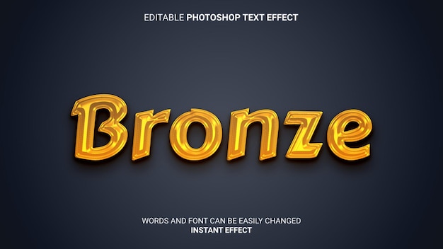 Bronze text effect