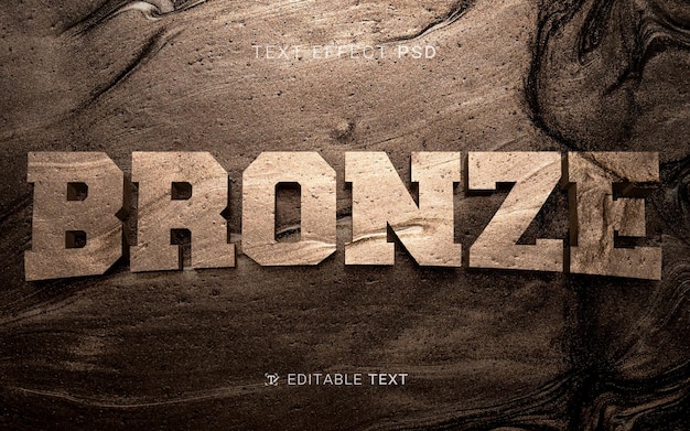 PSD bronze text effect