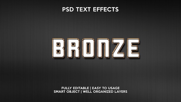 PSD bronze text effects