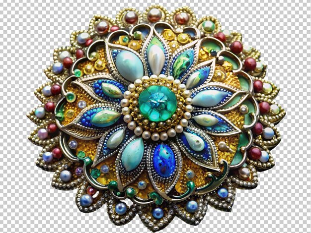 PSD brooch adorned with jewels