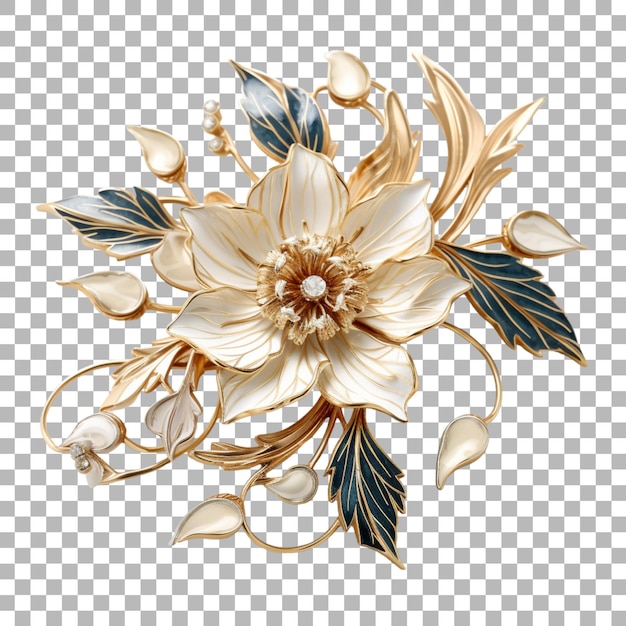 PSD brooch on transparent background