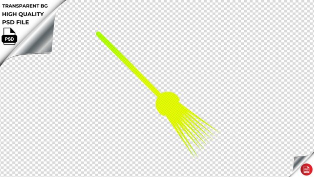 PSD scopa 2 icona vettoriale psd verde fluorescente trasparente