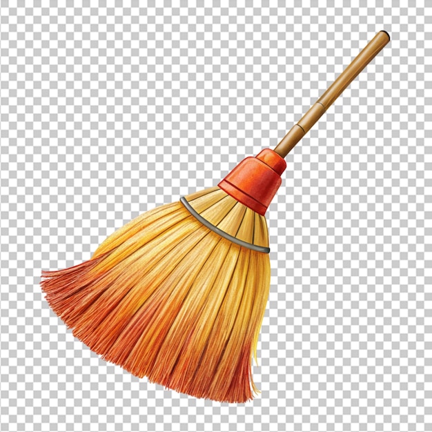 Broom isolated on transparent background