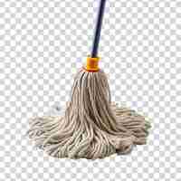 PSD broom isolated on transparent background