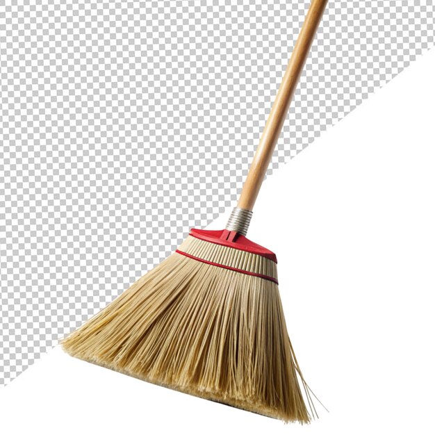 Broom on transparent background