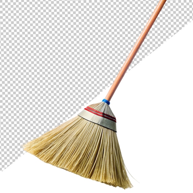 Broom on transparent background