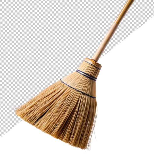 Broom on transparent background