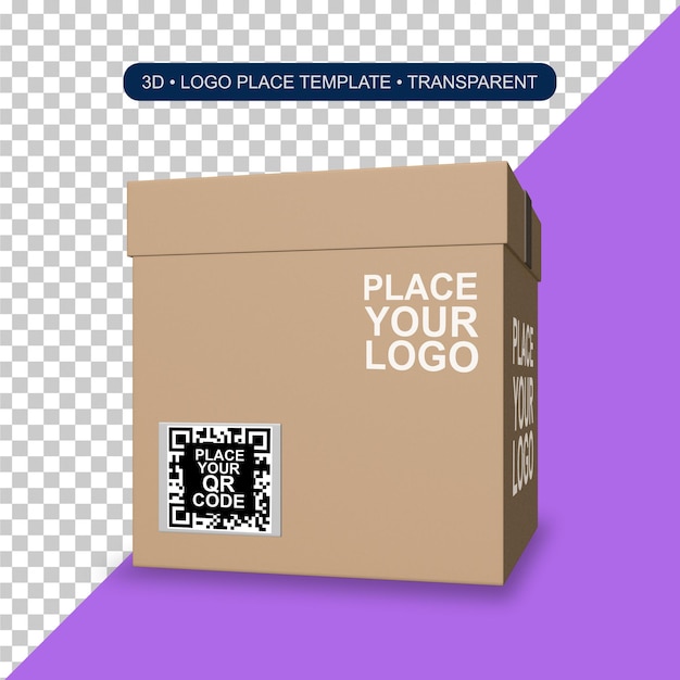 Brown 3d box template