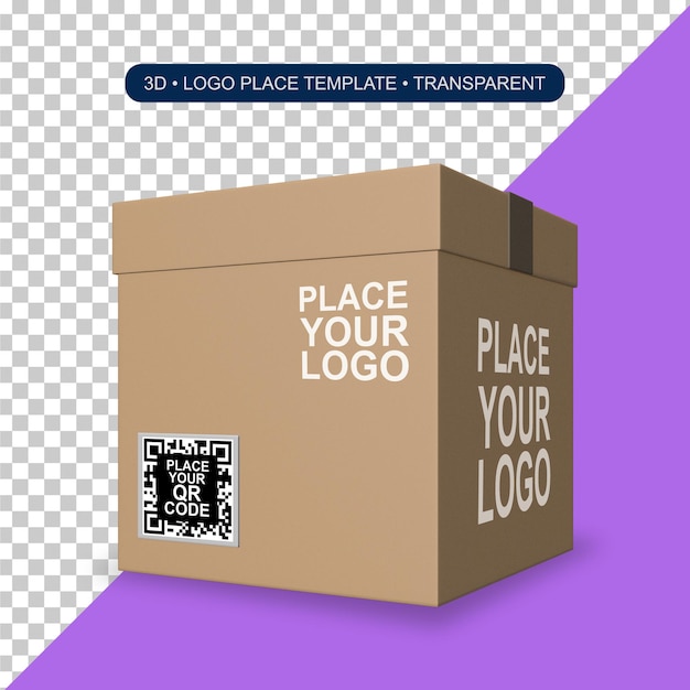 Brown 3d box template