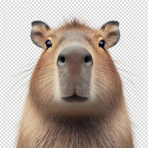 PSD a brown animal with a nose and a nose on its face