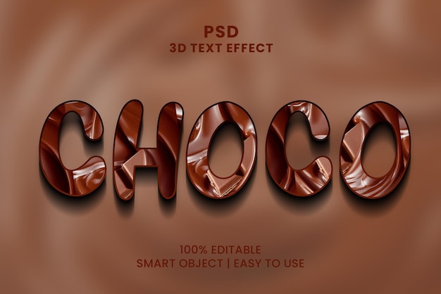 PSD a brown background with the text chocolate in the middle