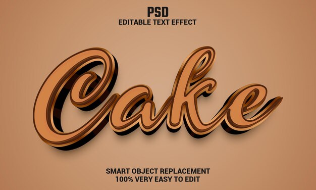 PSD a brown background with the words cake on it