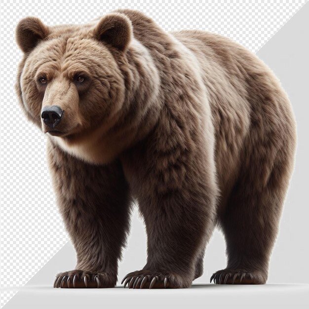 PSD a brown bear with a triangle on its face