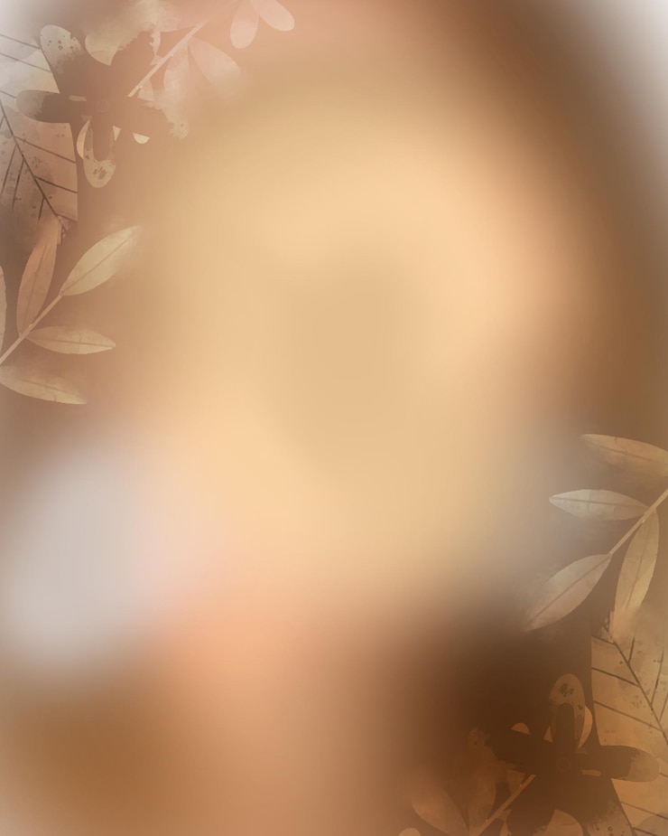 PSD brown blurred background of flowers