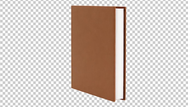 PSD brown book on transparent background