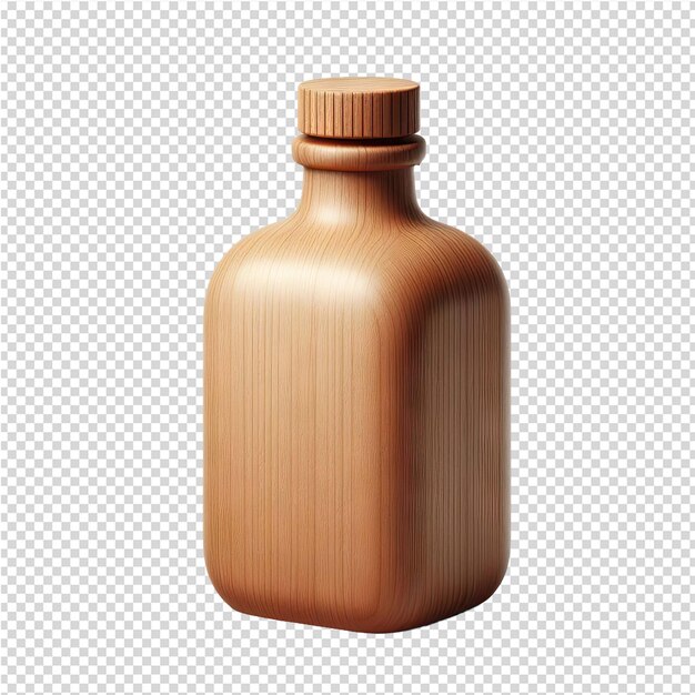 PSD a brown bottle of perfume sits on a transparent background