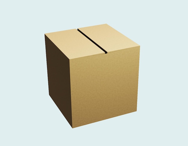 갈색 상자 3d
