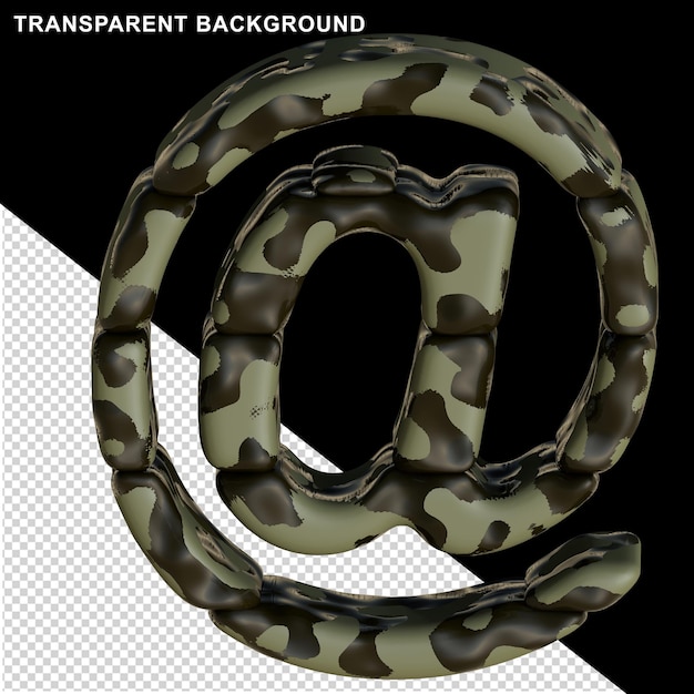 Brown camouflage. 3d symbol