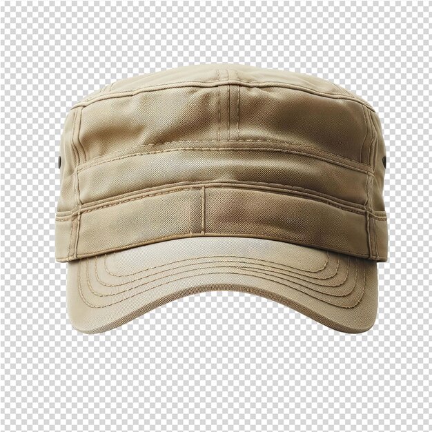 PSD a brown cap with a white band on it