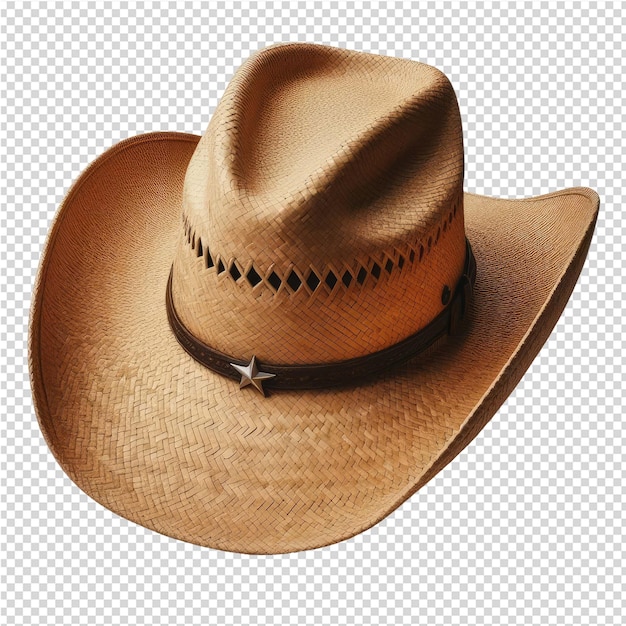 A brown cowboy hat with a brown band on it