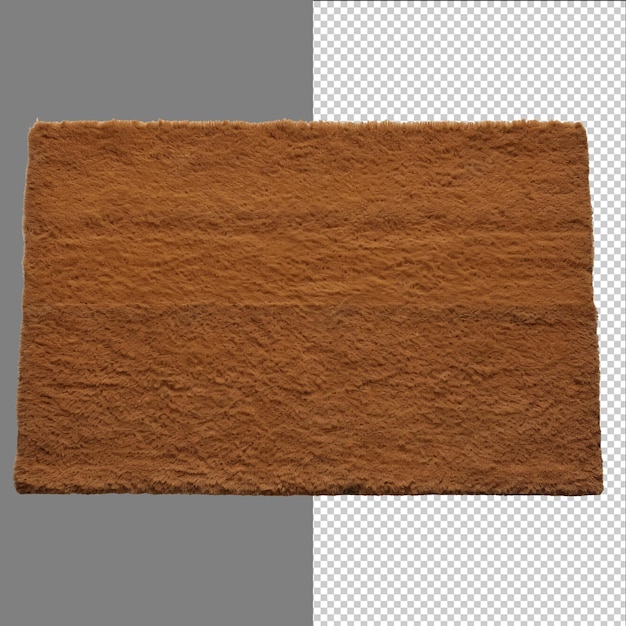 PSD brown door mat isolated on transparent background png psd