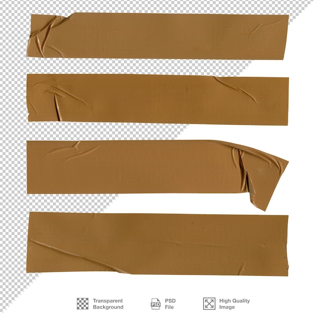 brown duct tape psd file transparent background
