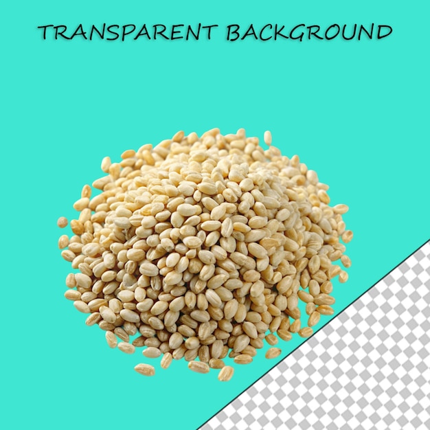 PSD brown flax or linseed on transparent background healthful food