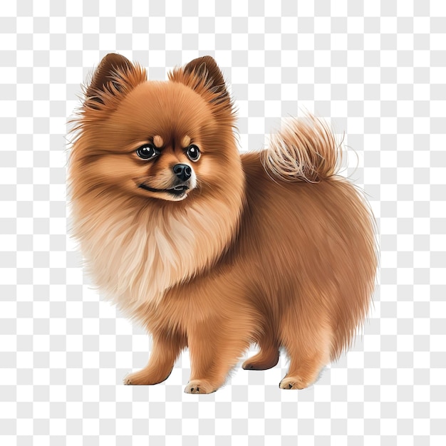 brown German Spitz dog