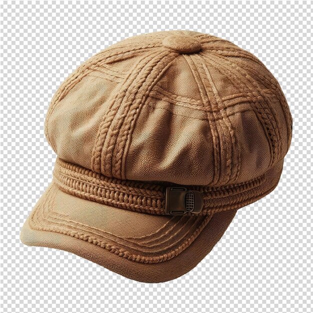 PSD a brown hat with a brown band on it is shown