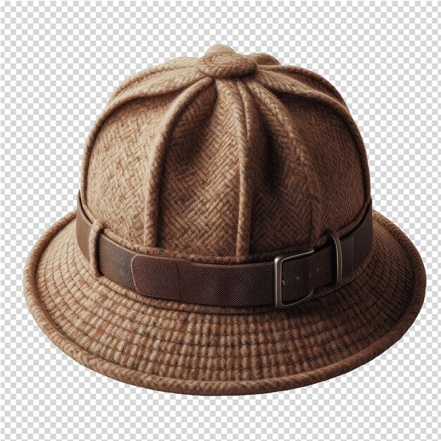 PSD a brown hat with a brown band on it