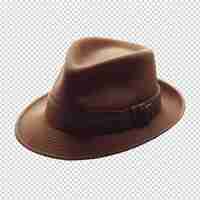 PSD a brown hat with a brown band on it