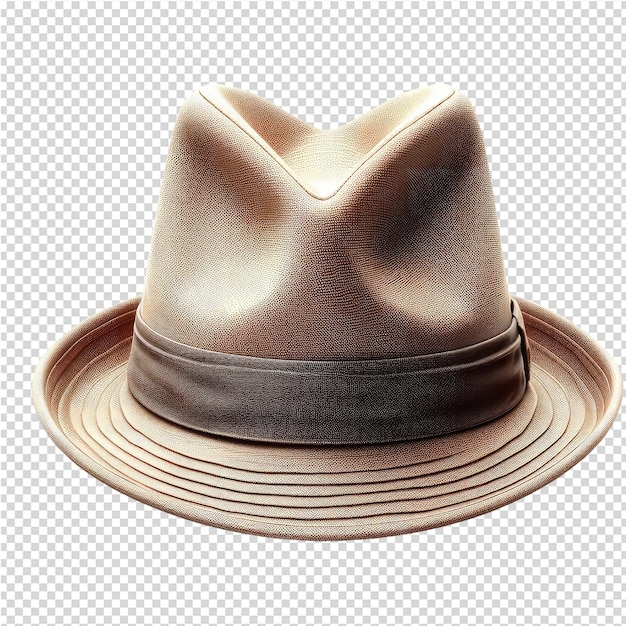 PSD a brown hat with a gold bow on it