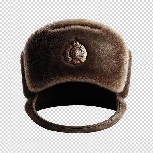 PSD a brown hat with a logo on it that says  fur