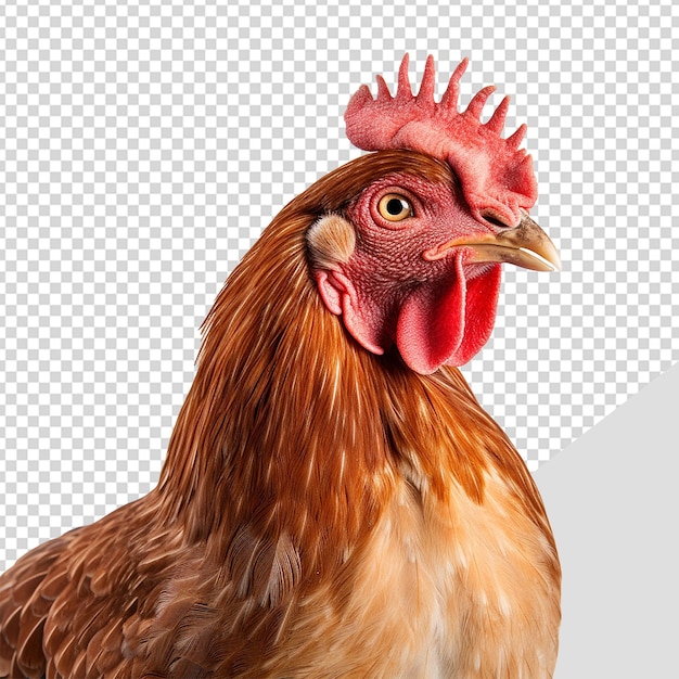 PSD gallina marrone isolata su sfondo trasparente png