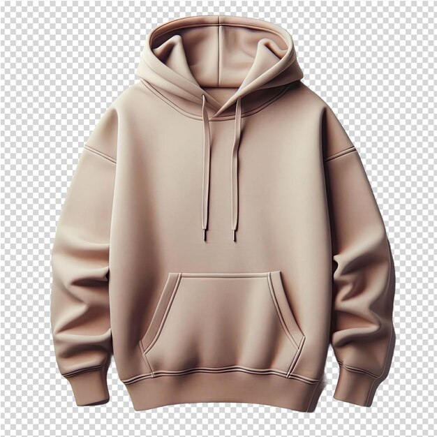 PSD a brown hoodie with a white stripe on the front